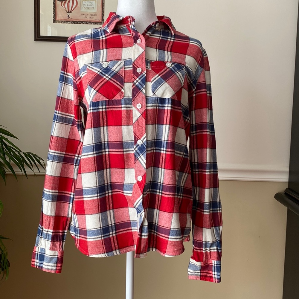 Levi’s Ultimate Boyfriend Shirt Size: XS Plaid L/S Button Down